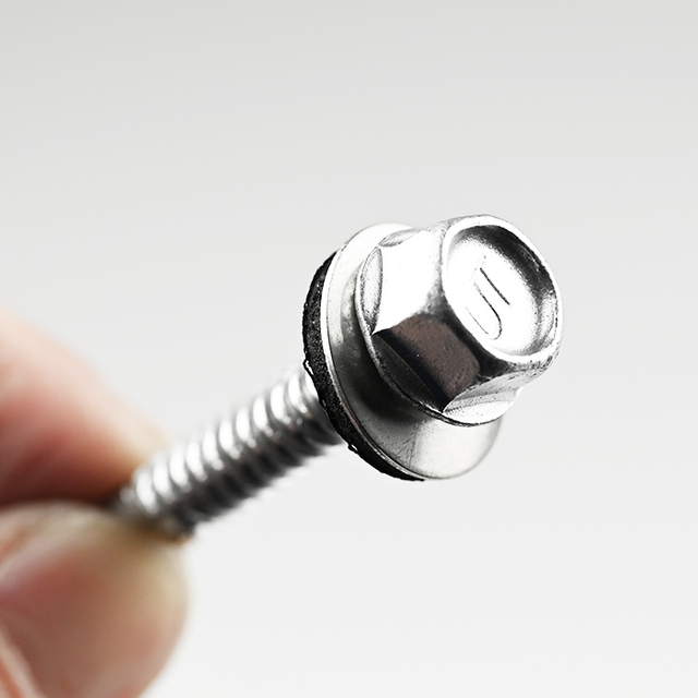 SUS316 Самосверлящий винт с шестигранной головкой и шайбой ST6.3-14*38