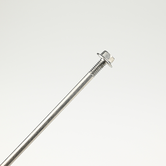 SUS410 Самосверлящий винт с шестигранной шайбой и двойной резьбой ST5.5-24*150