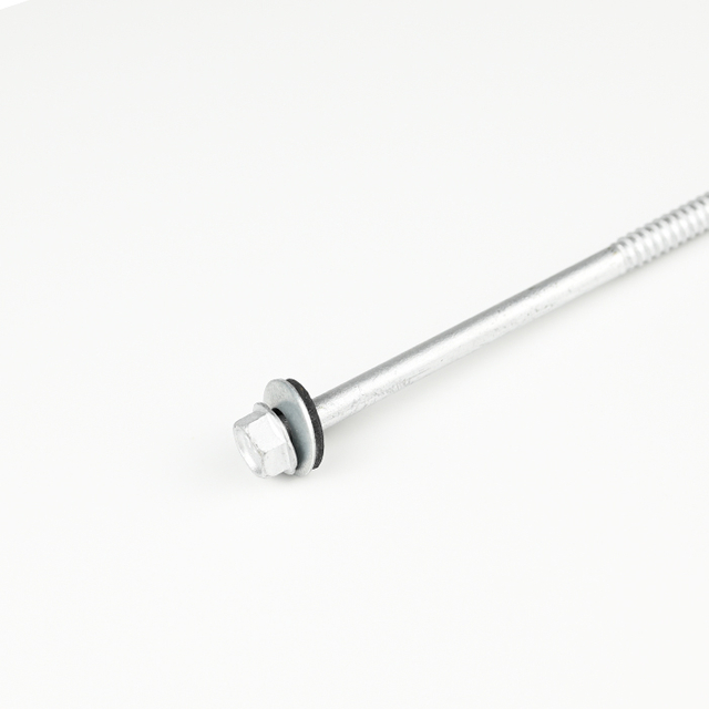 SUS410 Самосверлящий винт с шестигранной шайбой и полурезьбой ST6.3-14*130